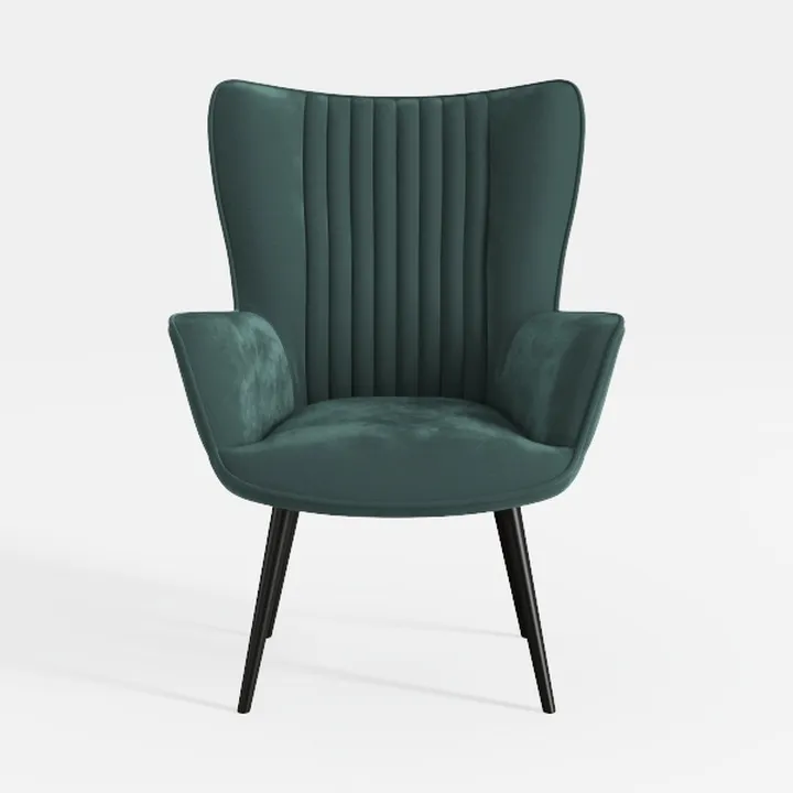 Modern Accent Christmas Chair, Mid-Century Velvet