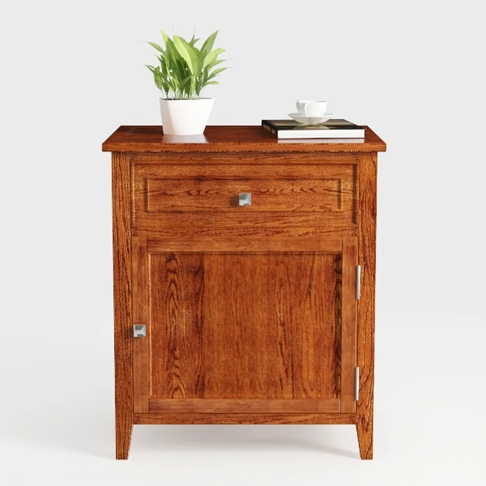 Nightstand Solid Acacia Reclaimed Wood 12.7kg