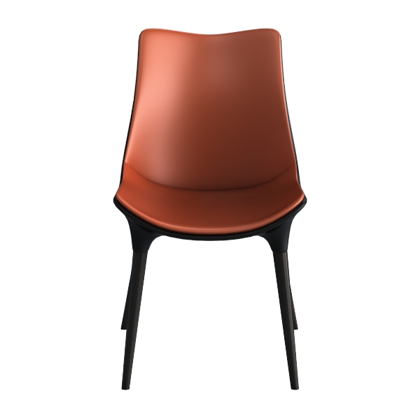 KAMPCO Set of 2 Faux Leather Dining Chairs, Modern