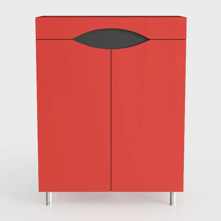 2 Door Metal Accent Storage Cabinet for Bedroom