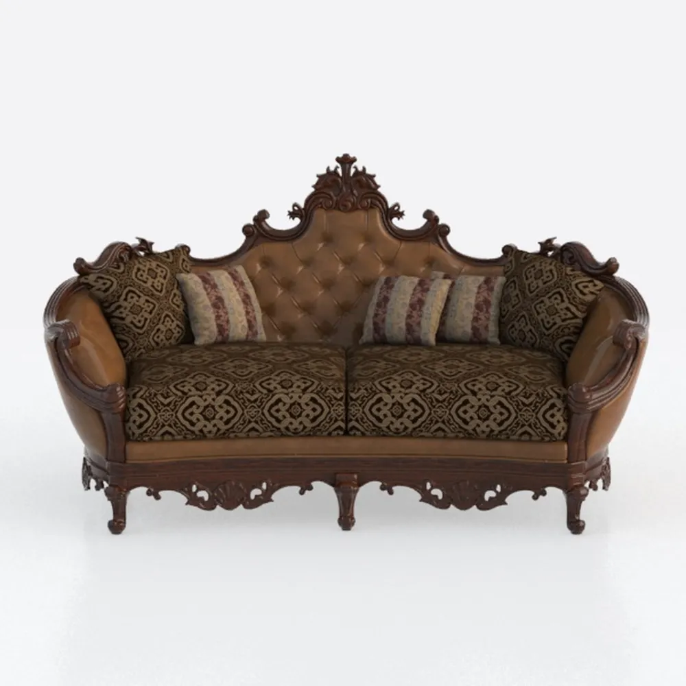 Furniture of America Eli Faux Leather 2-Piece Sofa