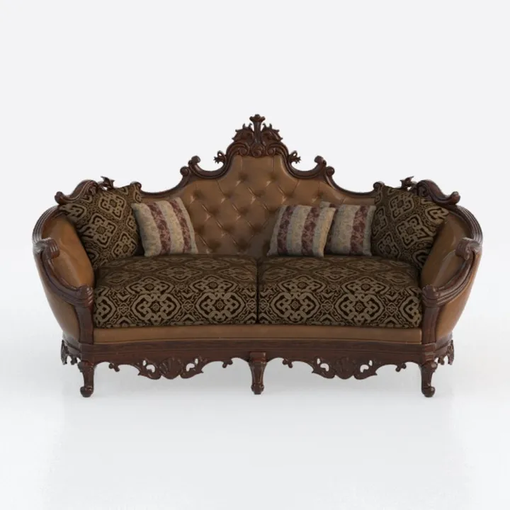Furniture of America Eli Faux Leather 2-Piece Sofa