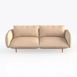 Camel Teddy Loveseat Sofa, 65 inch Velvet Sleeper