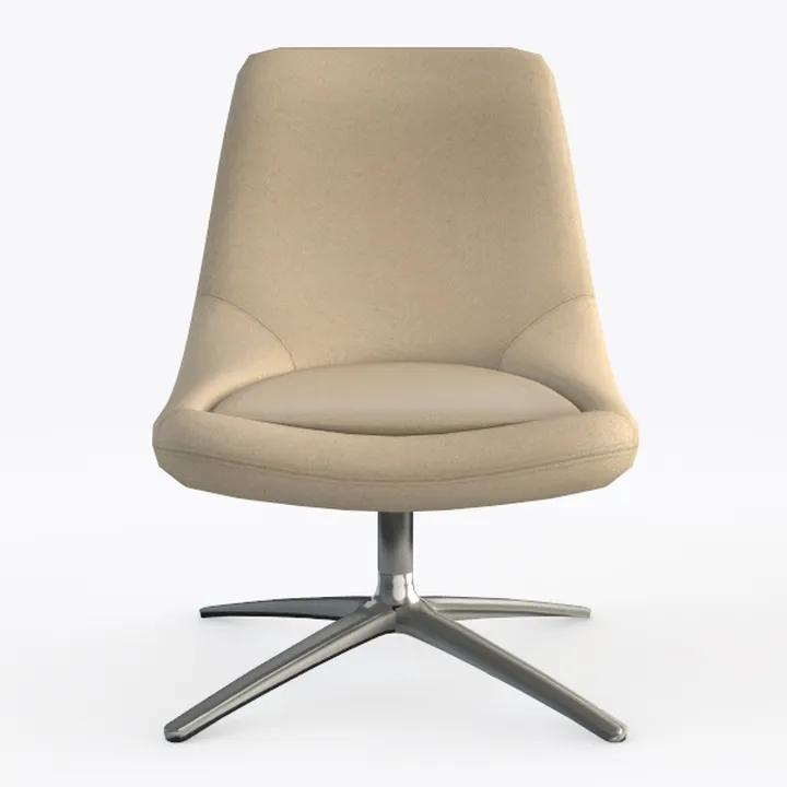 FocusOnHome Modern Swivel Barrel Chair, Upholstere