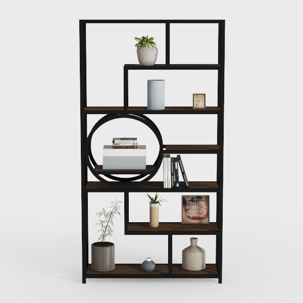 Tribesigns Bookshelf, Industrial 5-Tier Etagere