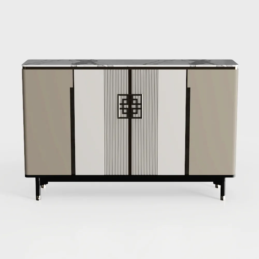Sideboard - Buffet Cabinet with Storage, Rattan