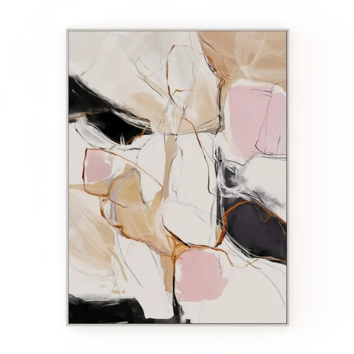 Minimalist Neutral Abstract Wall Art Print 3D Model