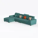 Belffin Modular Sectional Sofa Set Oversized U Left 45 Degree View