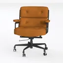 Ergonomic Executive Office Chair with Footrest Pad Left 45 Degree View