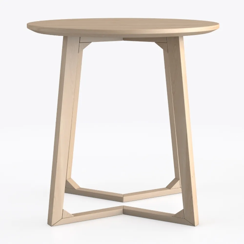 Mid Century Modern Dining Table,Round Solid Wood K