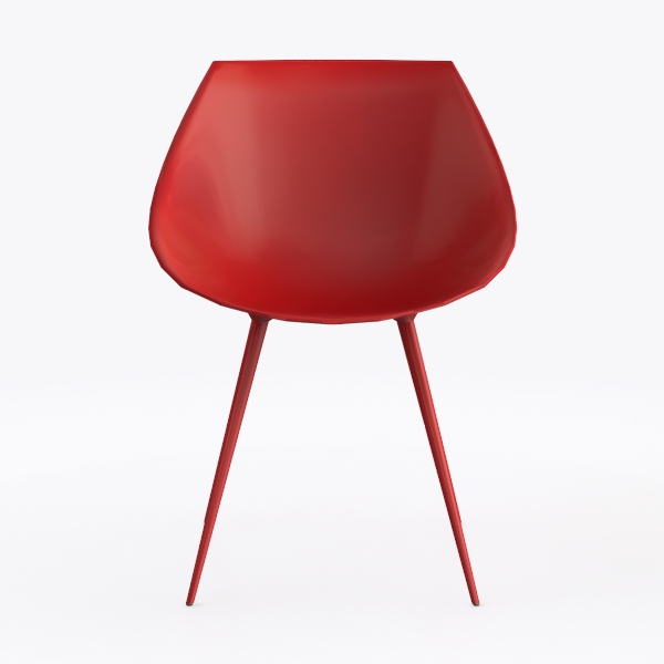 Modern Plastic Outdoor Dining Chair with Open Oval