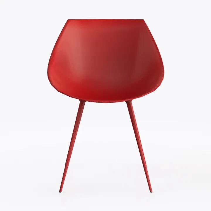 Modern Plastic Outdoor Dining Chair with Open Oval