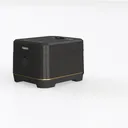 Black Matte Gold Trimmed Smart Rice Cooker 3D Model Left 45 Degree View