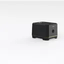 Black Matte Gold Trimmed Smart Rice Cooker 3D Model Right 45 Degree View