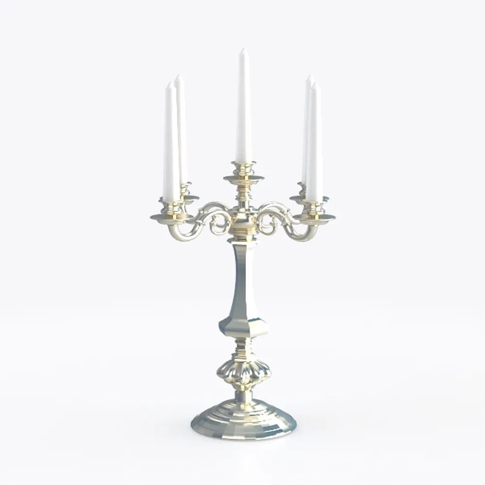 Peohud 5-Candle Metal Candelabra, 10 Inch Tall 5