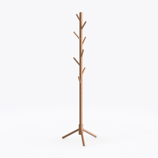 Wood Coat Rack Freestanding, Coat Tree with 8