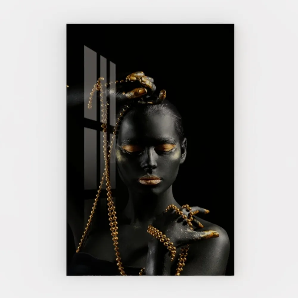 Swan Wall Art Prints,Black Gold Swan Art Prints