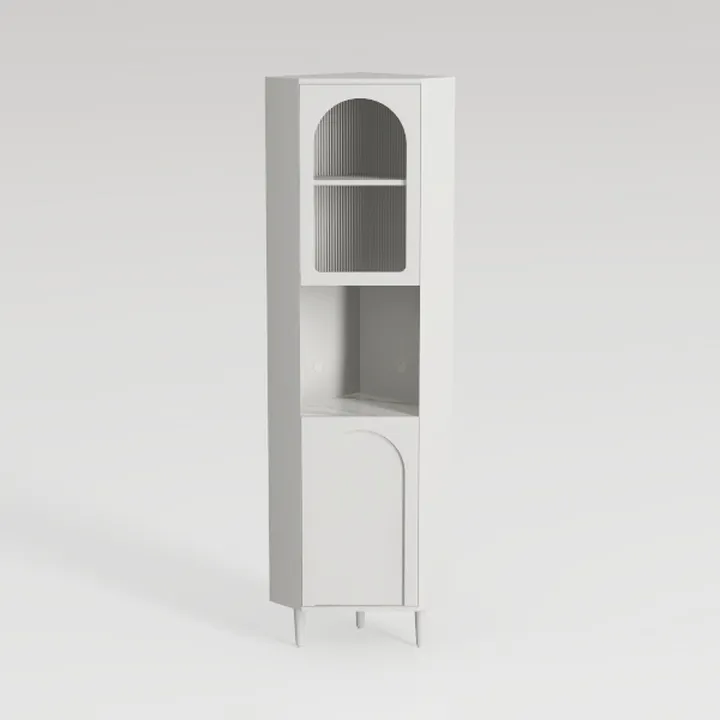 Tall Narrow Bathroom Cabinet with 2 Doors and