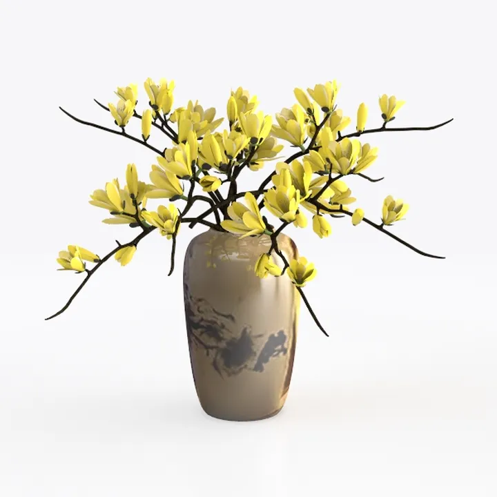 Yellow Flowers Artificial Long Stems Kiku Flower