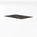 Modern Black Gold Geometric Woven Area Rug 3D Model Left 45 Degree View