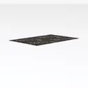 Modern Black Gold Geometric Woven Area Rug 3D Model Right 45 Degree View