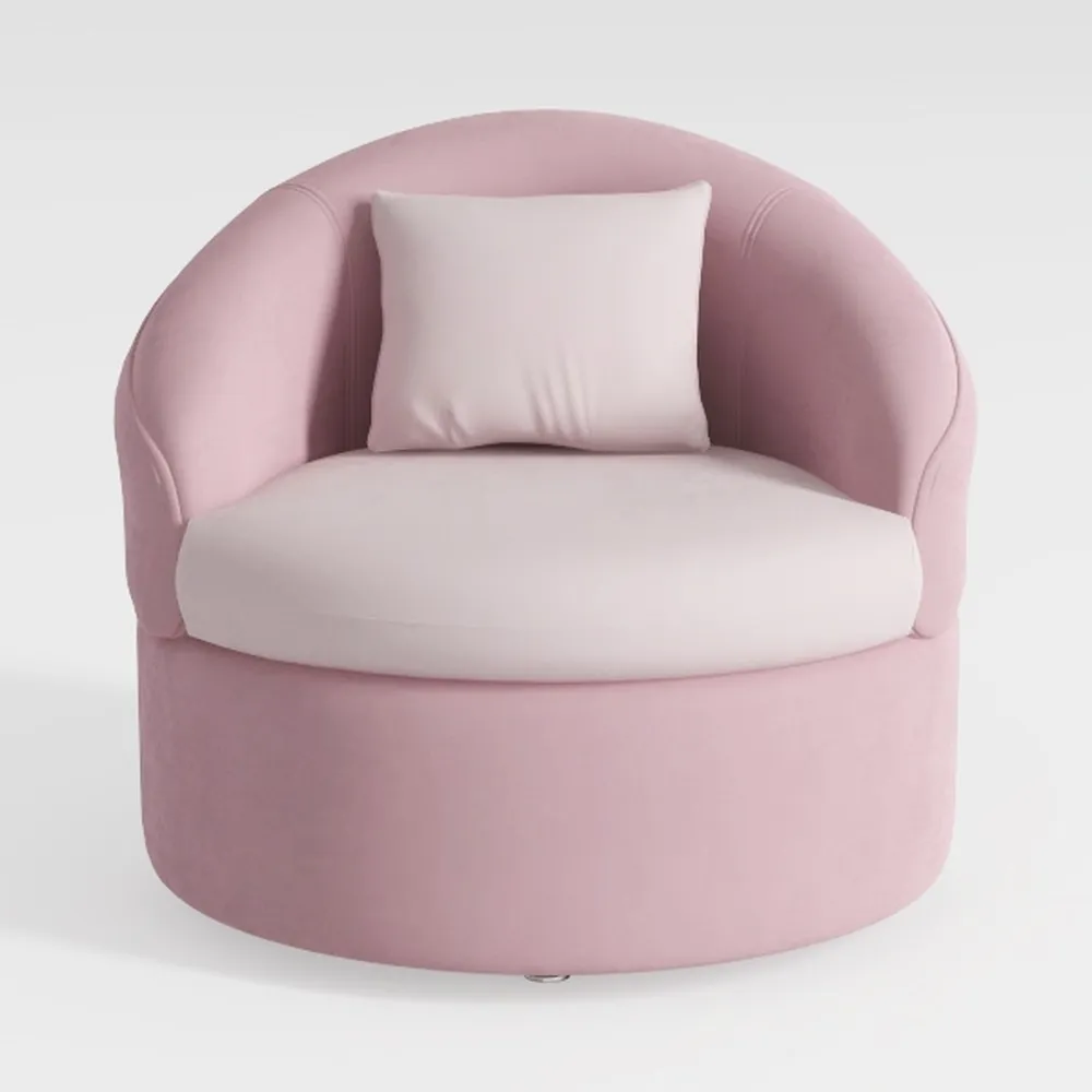 Modern Accent Chair Slipper Chair with Gold Legs