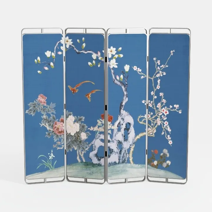 5-Panel Folding Room Divider Privacy Screen Van 