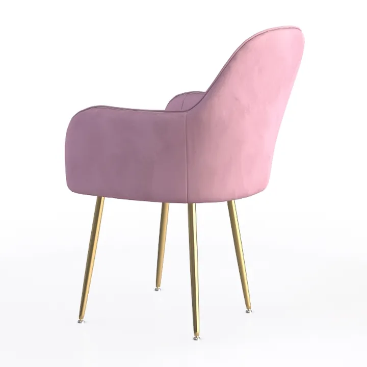 Soft Velvet Dining Chair,Cafe Milk Tea Dessert
