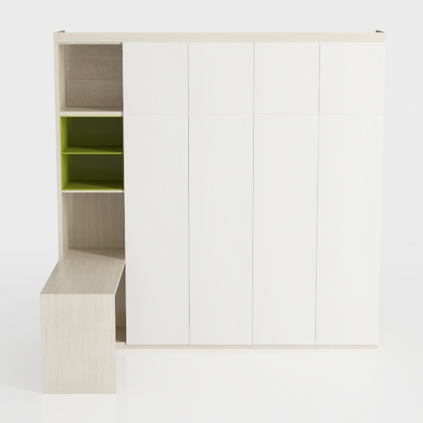 wardrobe with dressing table-Geometric Angular