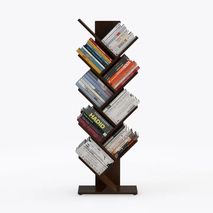 Minimalist Solid Wood Tree shaped Bookshelf 3D Model