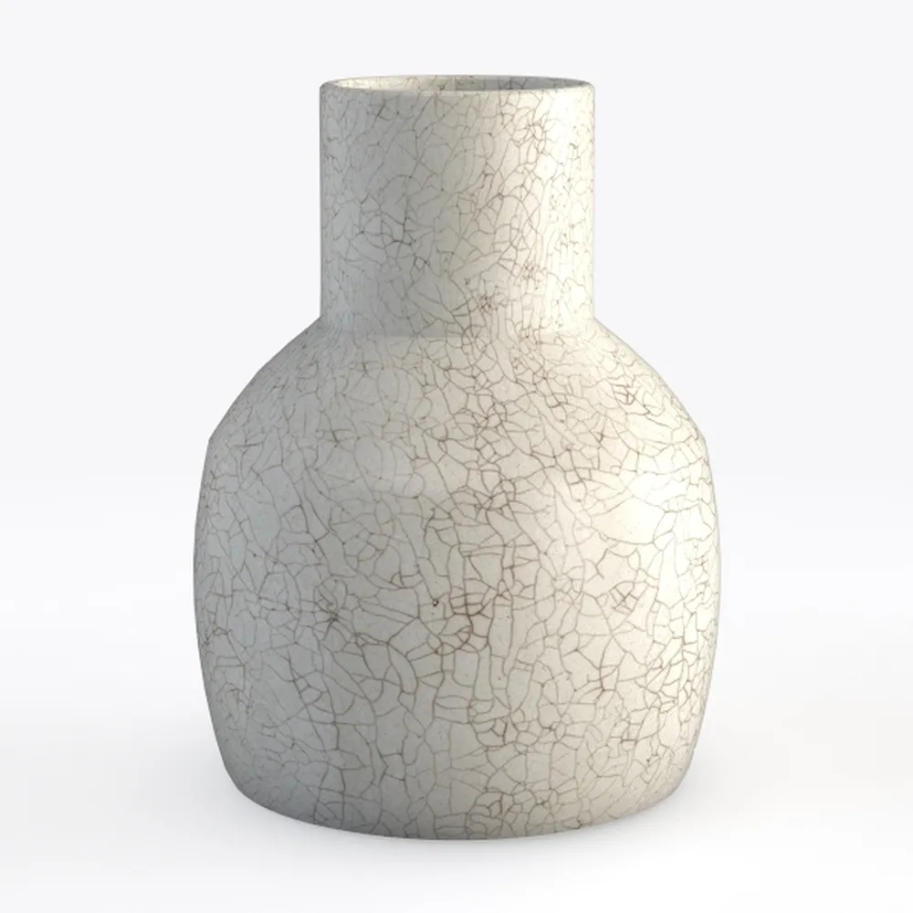 Rustic Ceramic Flower Vase Distressed Farmhouse