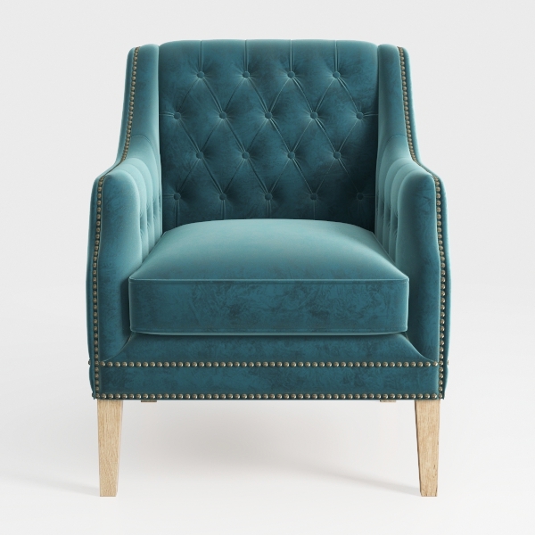 Modern Velvet Accent Chair, Living Room, Bedroom