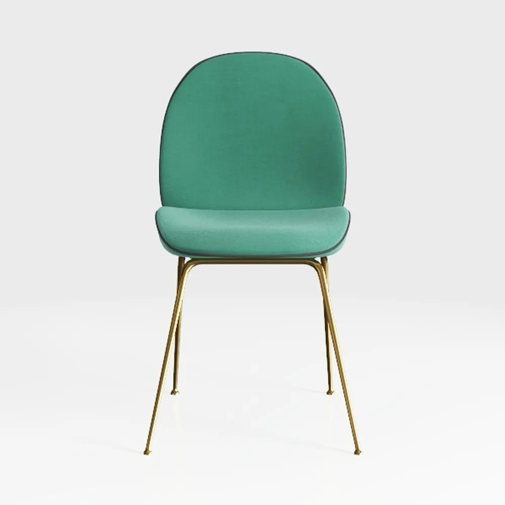 Leather Dining Chair Set of 2, 43×43×82cm Modern