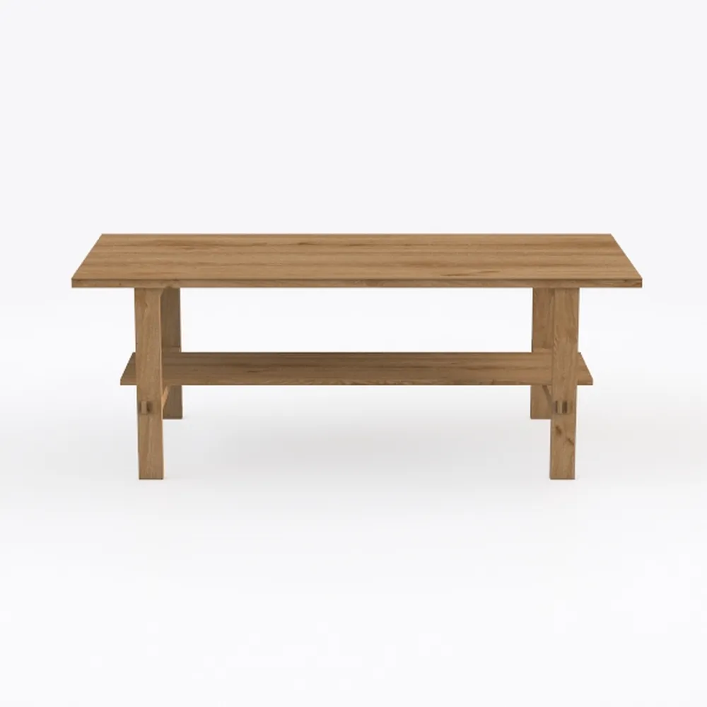 CraftThink Modern Wood Writing Desk, H-Shape Offic