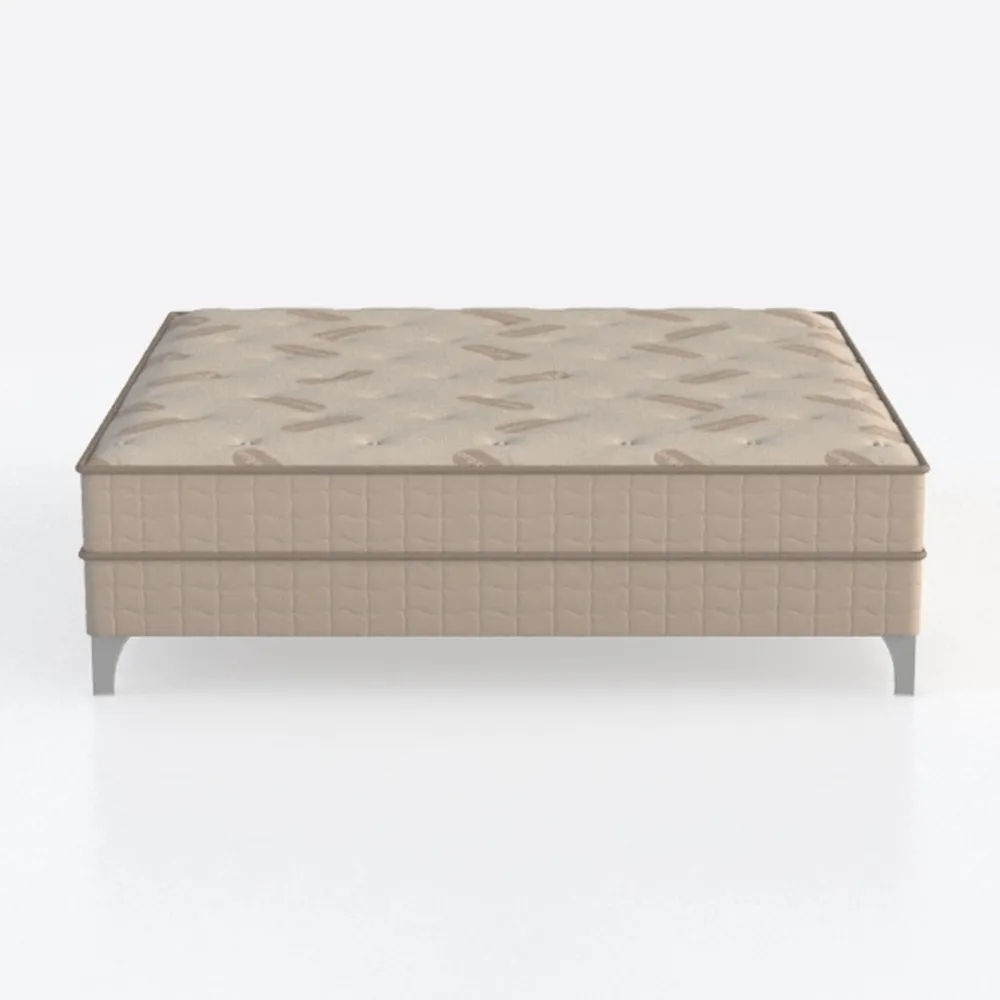 WELCON Rockstar - letto a molle box grigio/grigio chiaro 180x200 cm grado di durezza H3 con oltre 1000 molle (1126 molle tascabili a barile), topper in schiuma fredda, letto imbottito - letto matrimoniale - letto box a molle