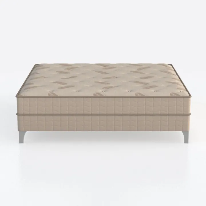 WELCON Rockstar - letto a molle box grigio/grigio chiaro 180x200 cm grado di durezza H3 con oltre 1000 molle (1126 molle tascabili a barile), topper in schiuma fredda, letto imbottito - letto matrimoniale - letto box a molle