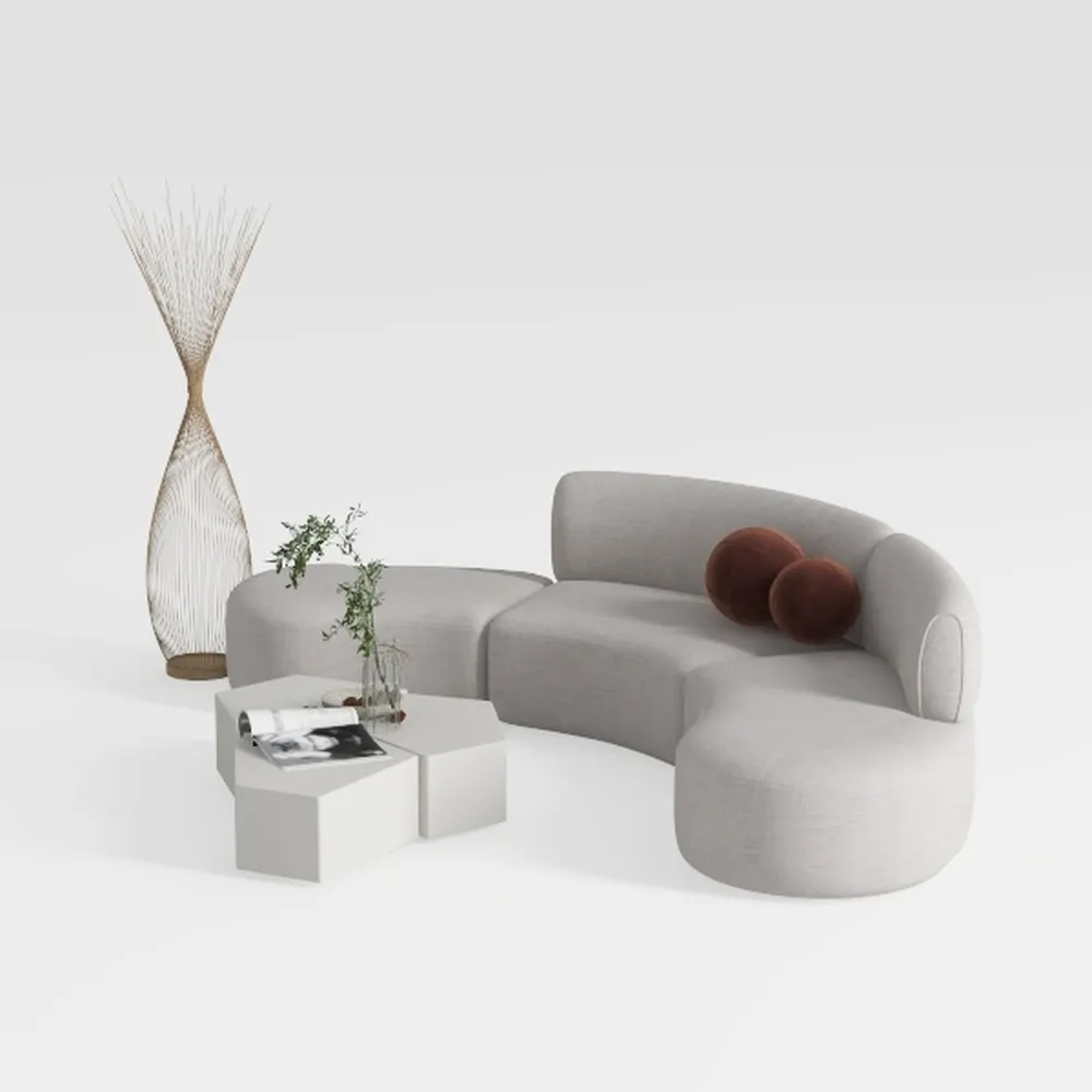 Cushioned Lazy Susan Single Convertible Corner