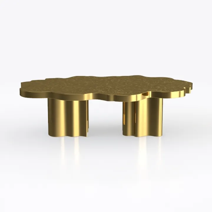 Walnut Nesting Coffee Table Set - 2-Piece Fluted