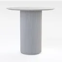 Wnutrees Round Fluted End Table, Small Accent Right 45 Degree View