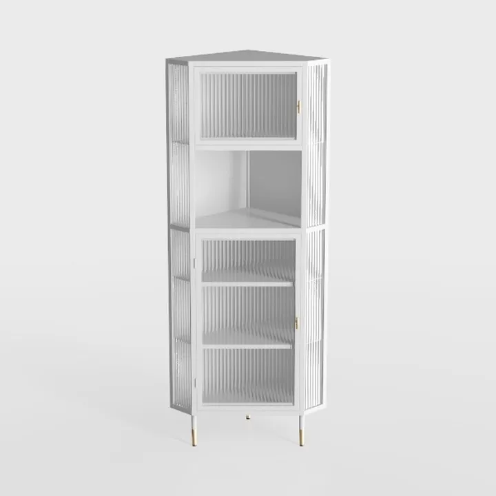 TUSY 61.4" Modern Bookshelf with Doors and