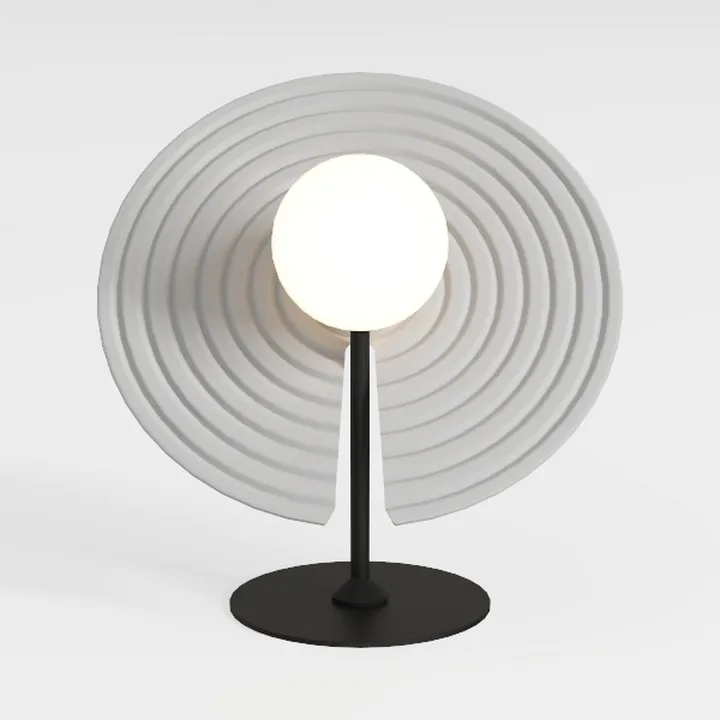 Modern Minimalist White Glass Metal Table Lamp 3D Model