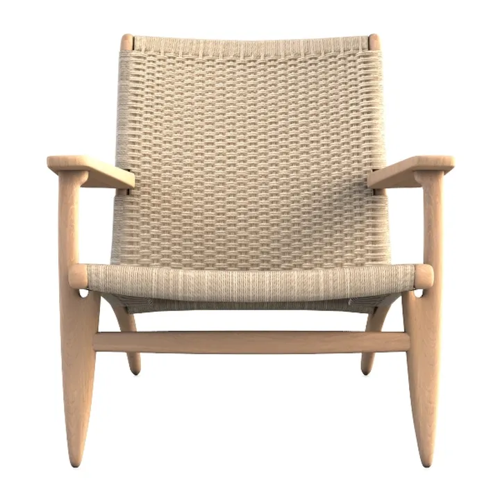Soohow Braid Armchair, Mid Century Modern Wood 
