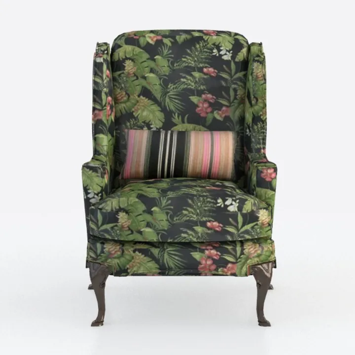 Accent Chair, Modern Linen Blend Arm Chair for
