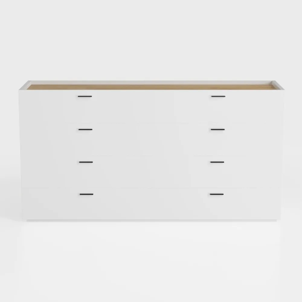 South Shore Reevo 6-Drawer Double Dresser, Pure