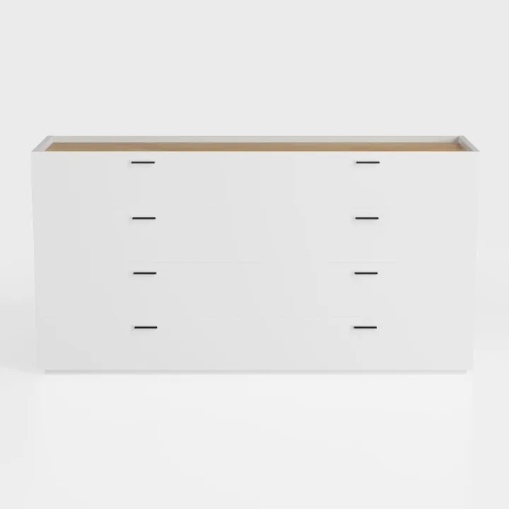 South Shore Reevo 6-Drawer Double Dresser, Pure