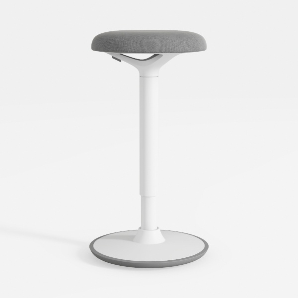 Active 24 in. to 34 in. White Frame and Grey Fabri