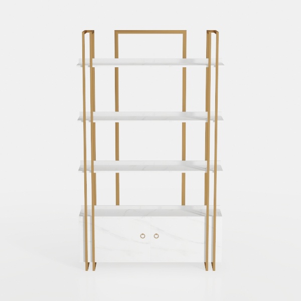 73.6&quot; Tall Bookshelf with 3 Drawers and 16 Storage