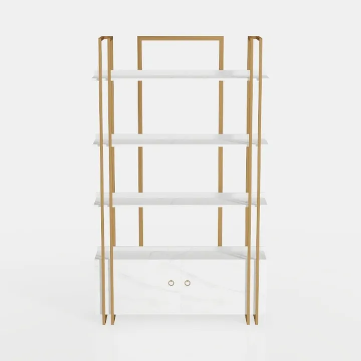 73.6" Tall Bookshelf with 3 Drawers and 16 Storage