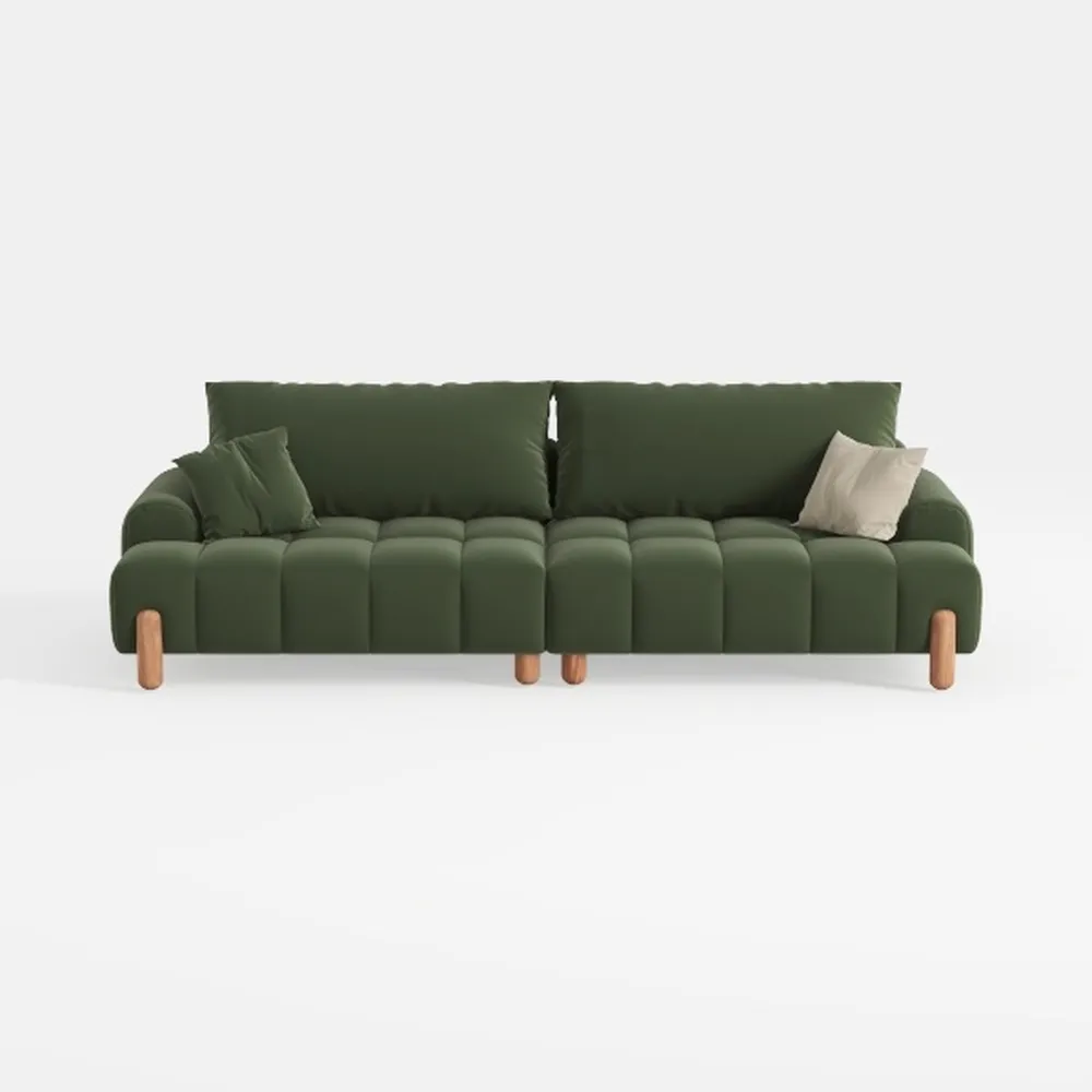 GMLFVUIPLJ Modern Mid-Century Tufted Loveseat, Dar