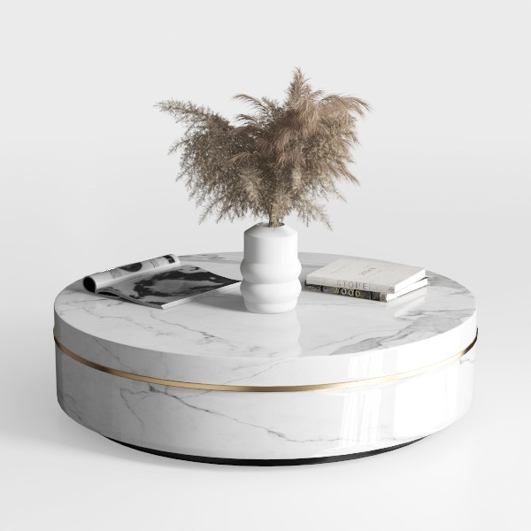 coffee table-Marble Majesty